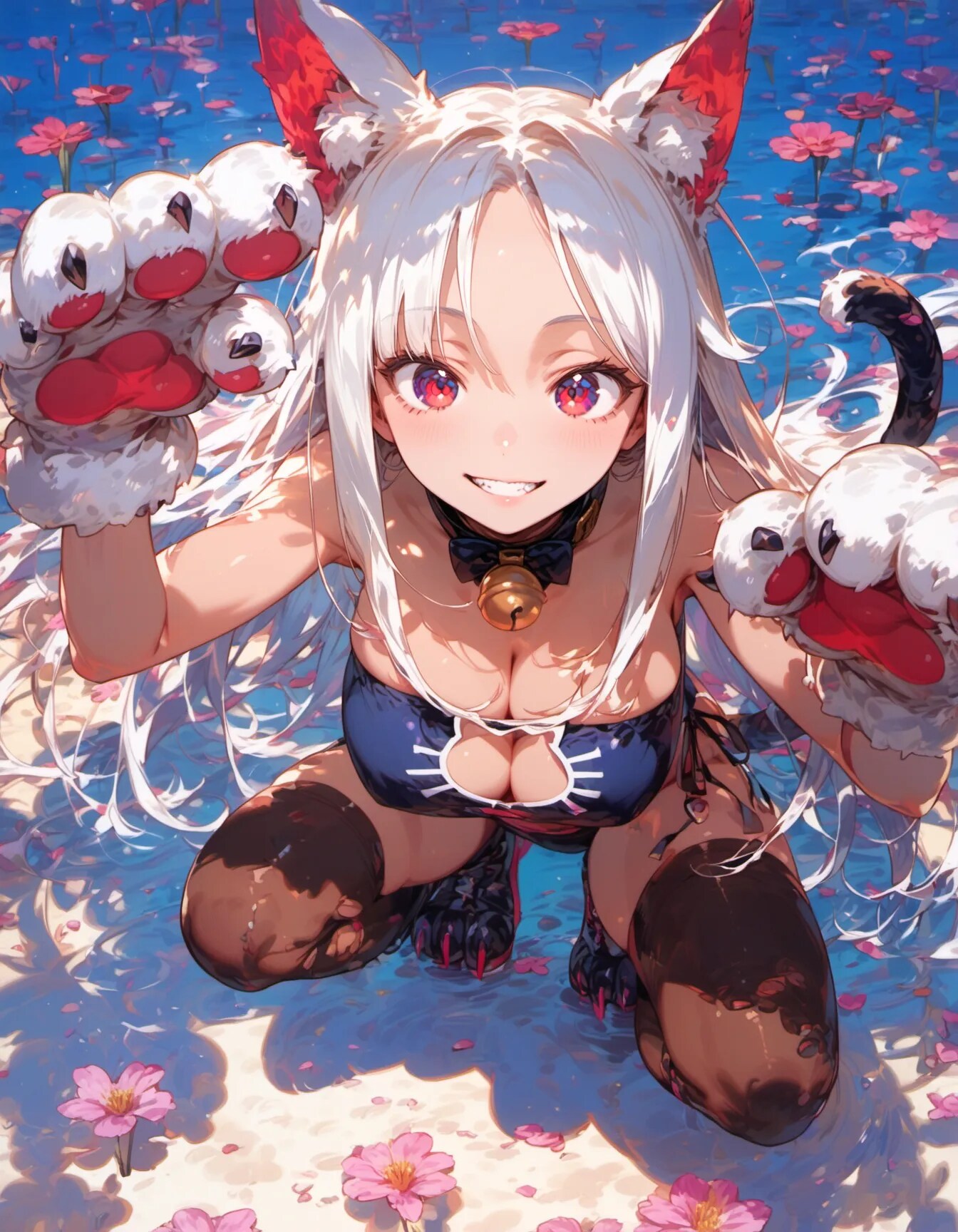 Paws in the Flowing Stream | の人気AIイラスト・グラビア