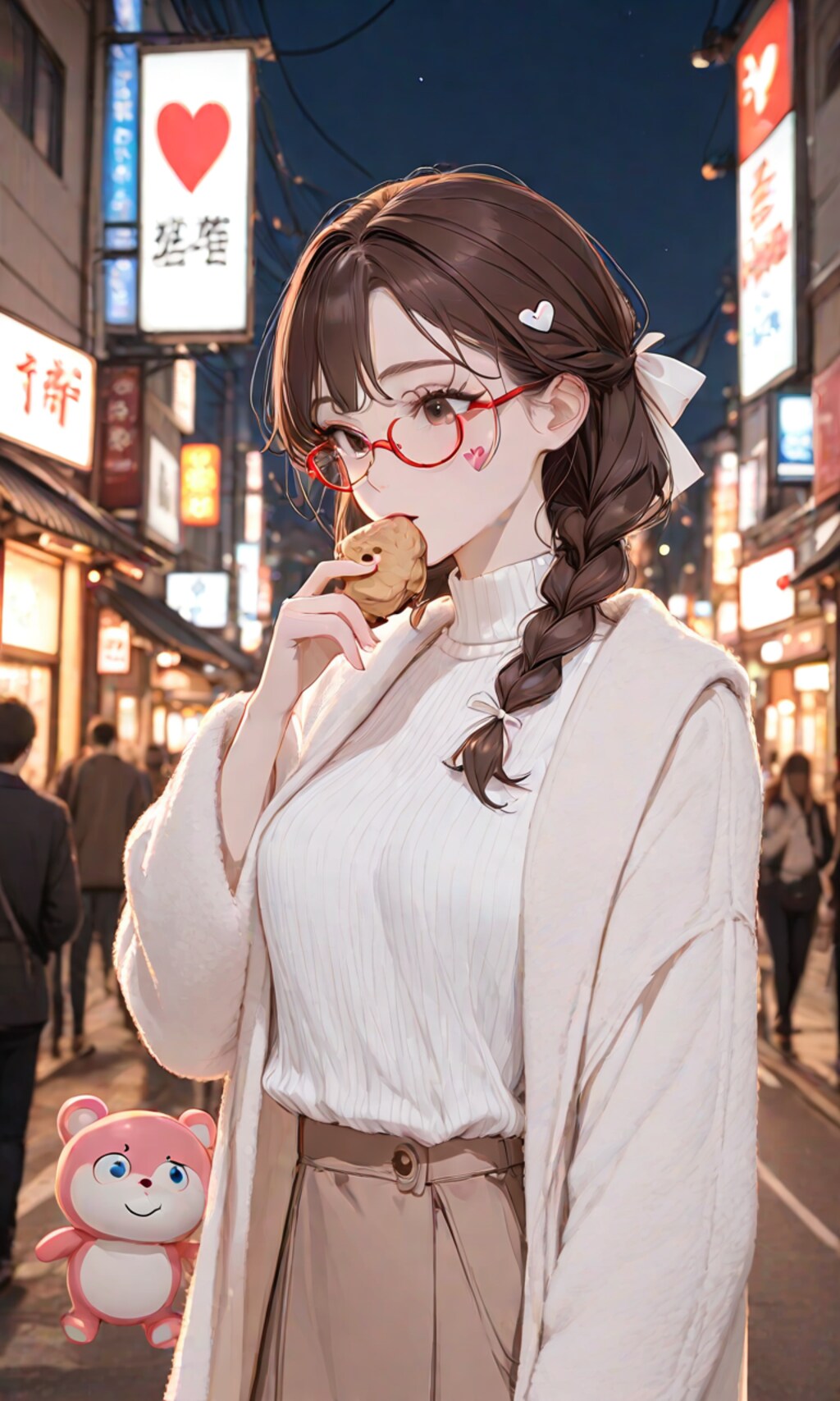 たい焼きを食べる子