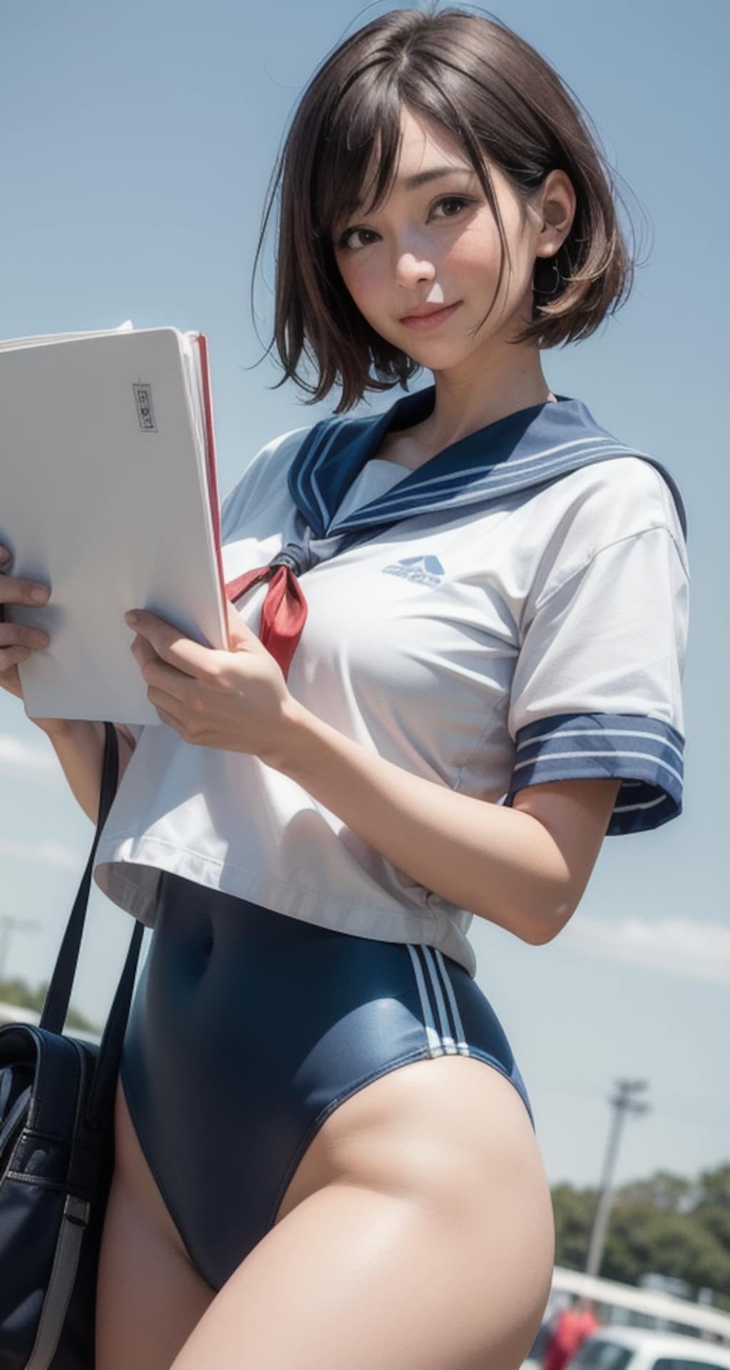 スク水 xセーラー服秘書1