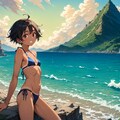 日焼けJKちゃんと海 5枚目