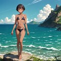 日焼けJKちゃんと海 4枚目
