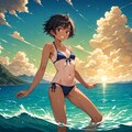 日焼けJKちゃんと海 6枚目