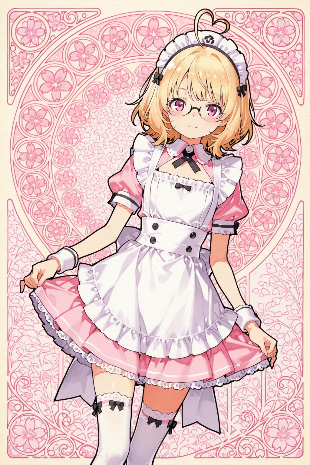 眼鏡メイド | の人気AIイラスト・グラビア