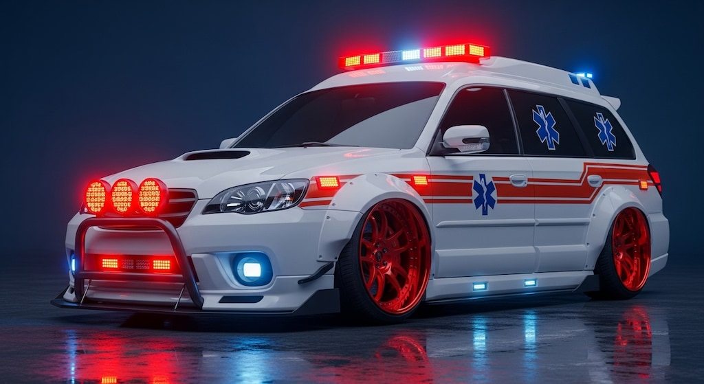 レガシィアウトバック救急車のドリ車
