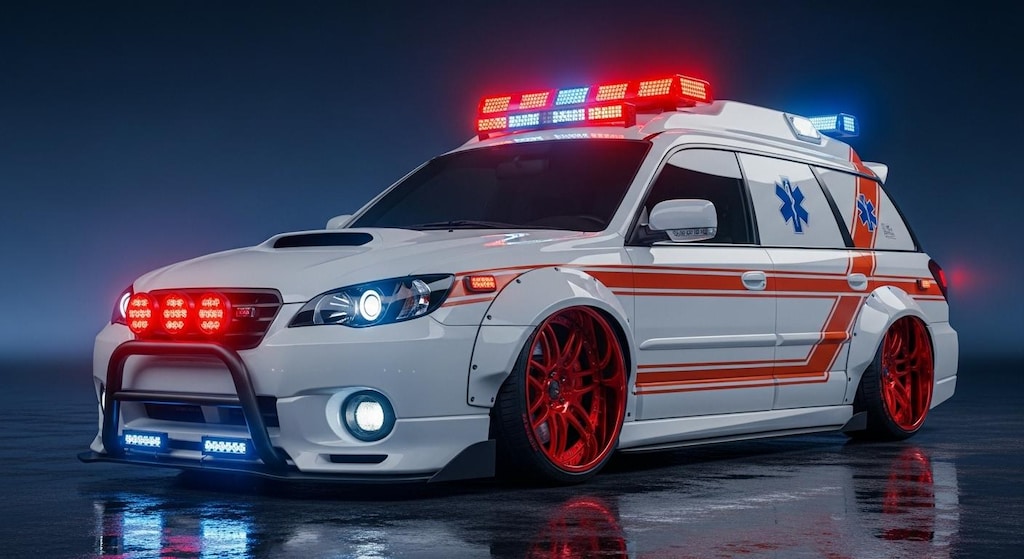 レガシィアウトバック救急車のドリ車