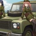 アニメキャラとランドローバー軍用車 4枚目
