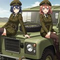 アニメキャラとランドローバー軍用車 3枚目