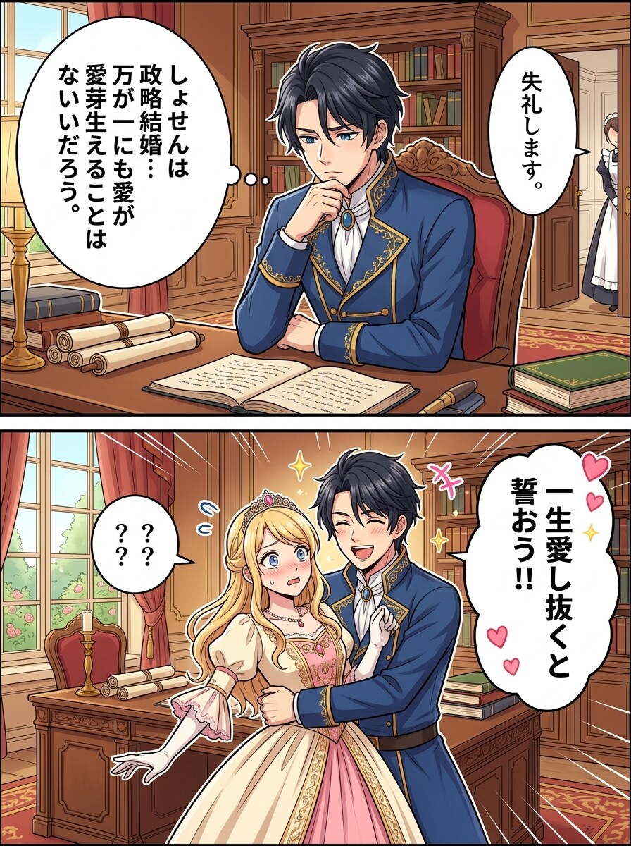 一目惚れ二コマ？