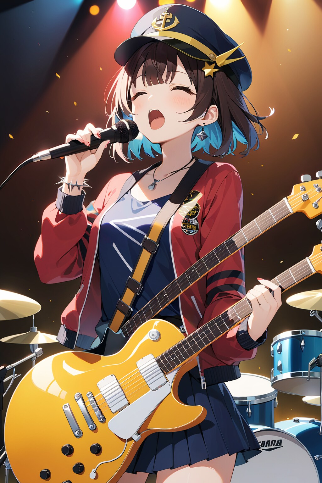 ダブルネックのギターボーカル | の人気AIイラスト・グラビア