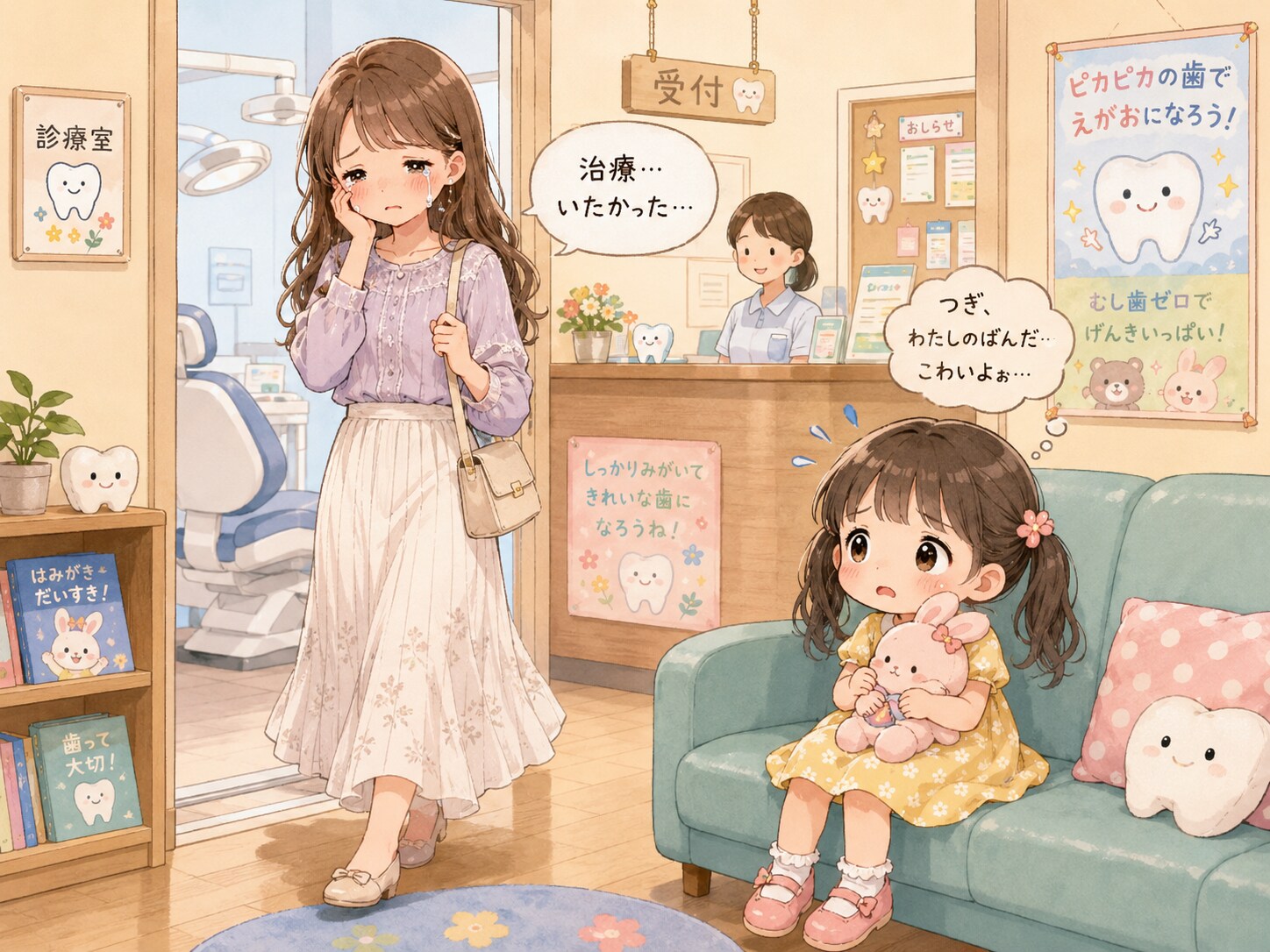 おねえさんがないてる…