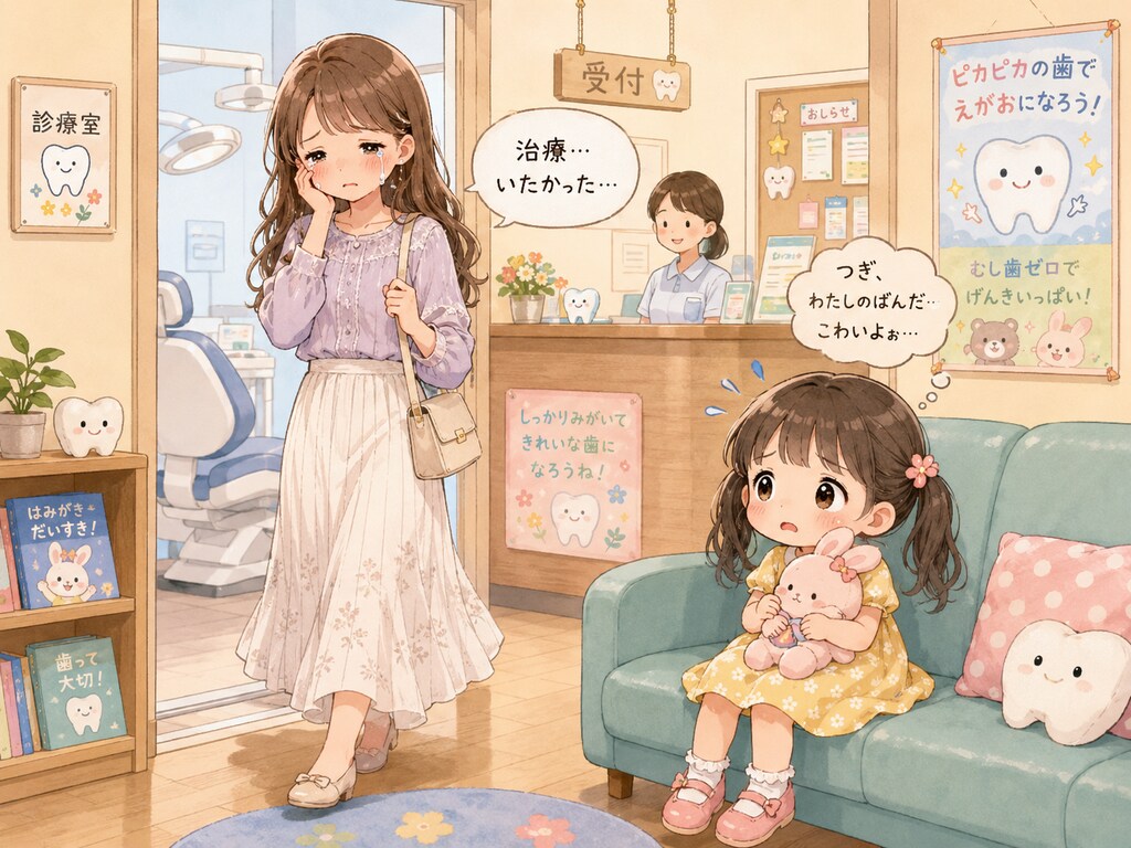 おねえさんがないてる…
