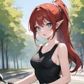 赤い髪のエルフっ娘とBIKE♪ 5枚目