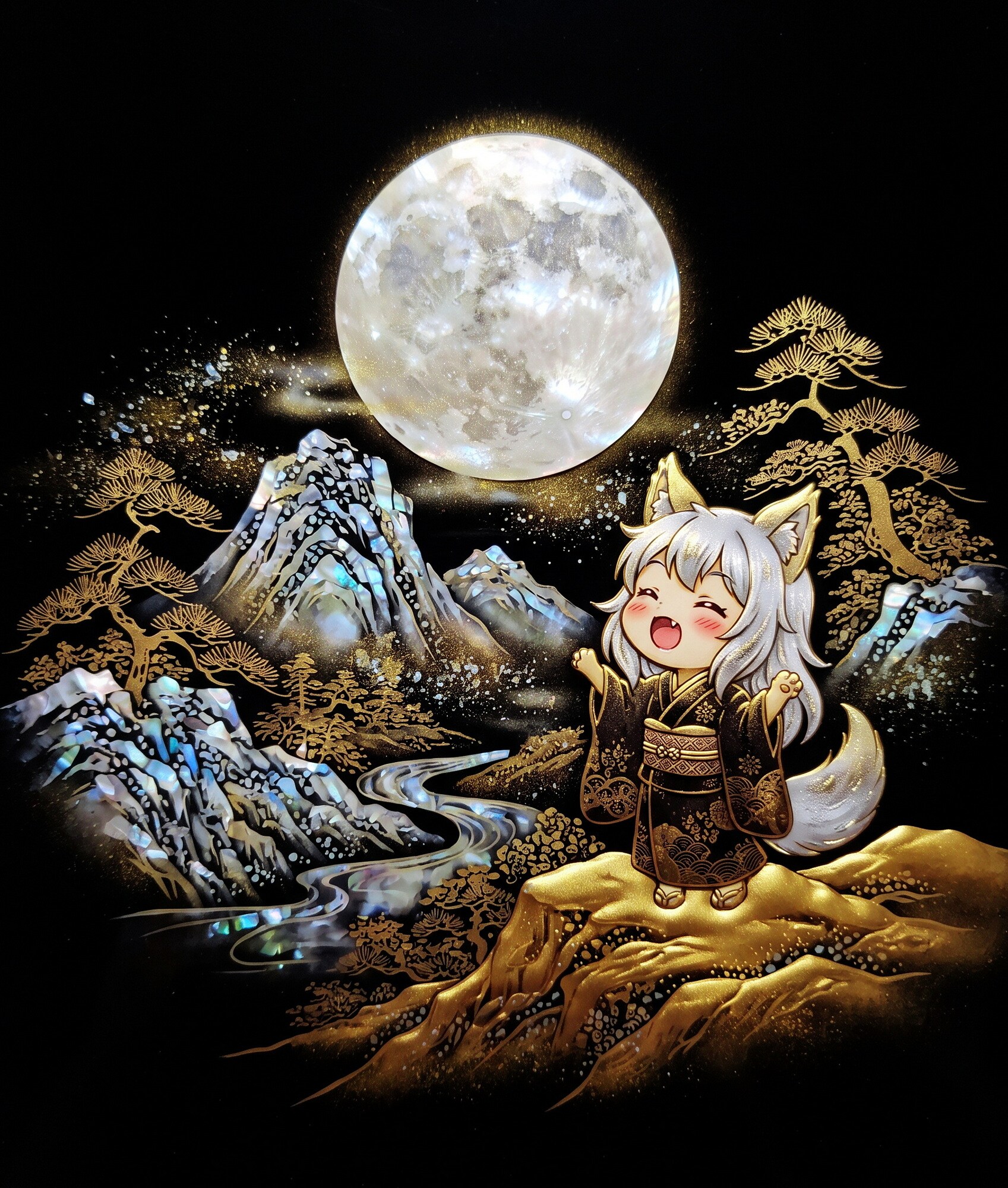 狼ちゃんの遠吠え | の人気AIイラスト・グラビア