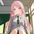 千早愛音が机の上に座ってパンチラ 8枚目