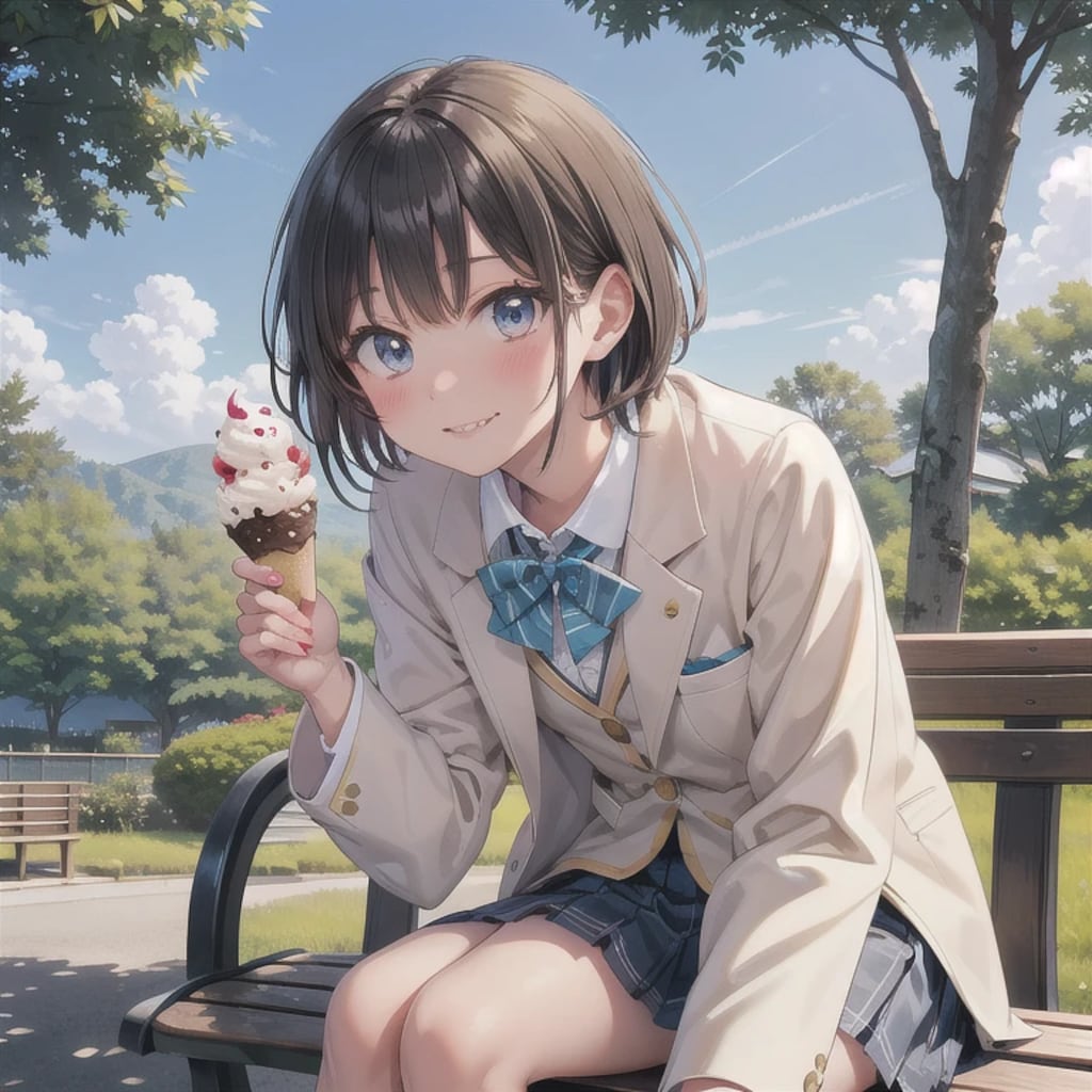 黒髪ボブでブレザーの少女７