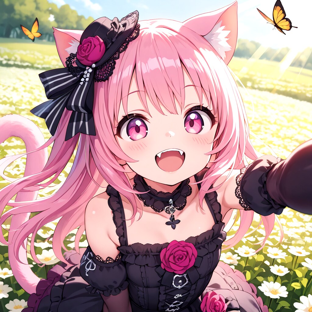 おはにゃばたけで自撮り！！