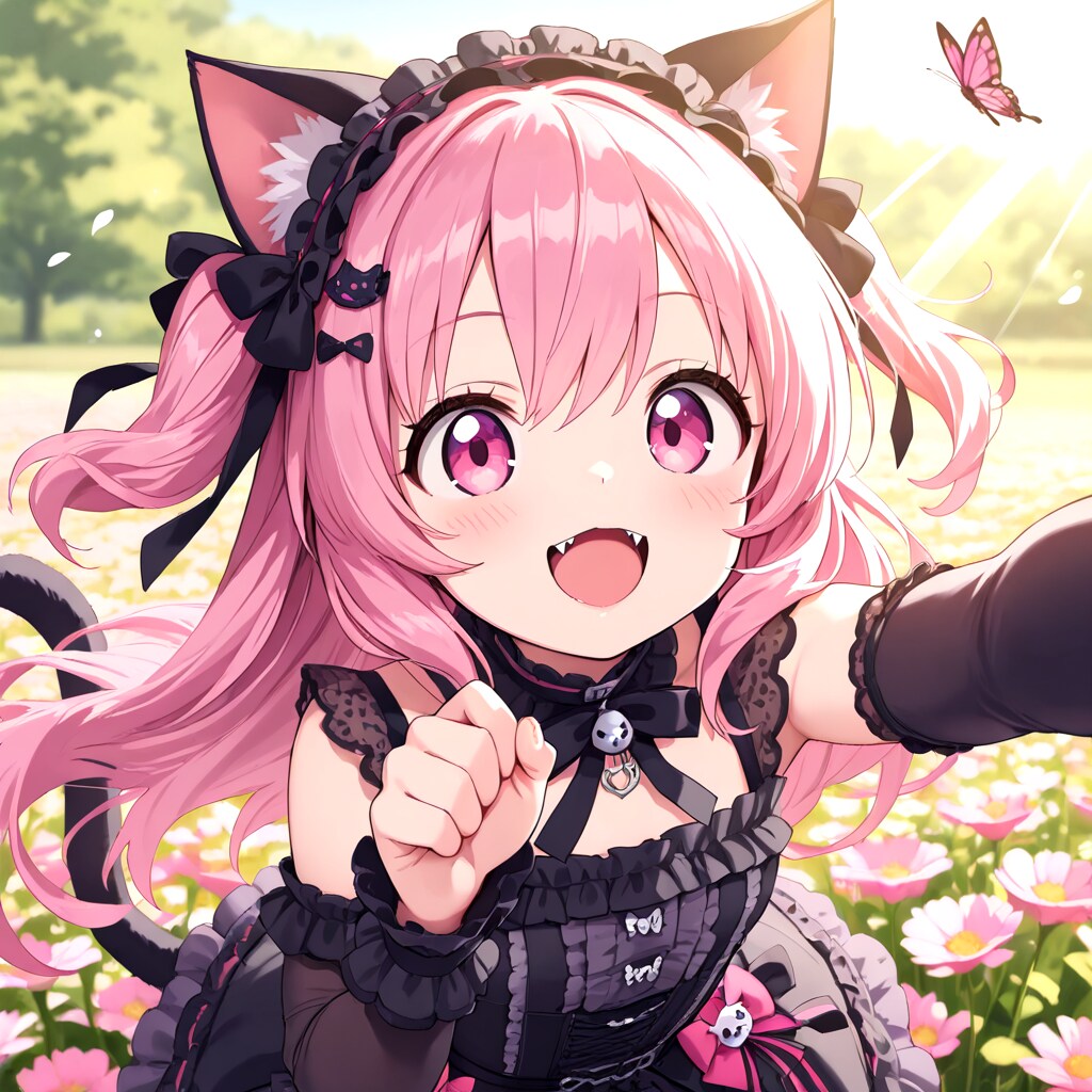 おはにゃばたけで自撮り！！