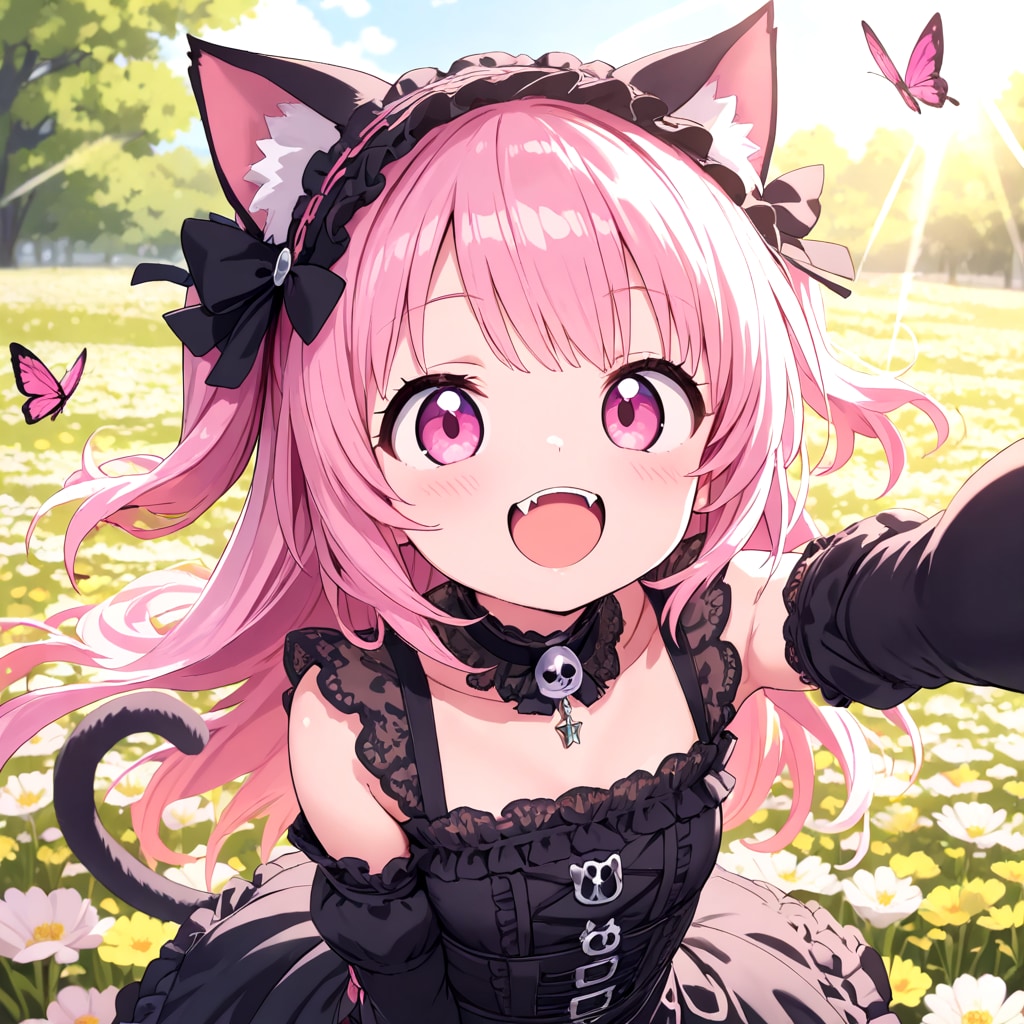 おはにゃばたけで自撮り！！