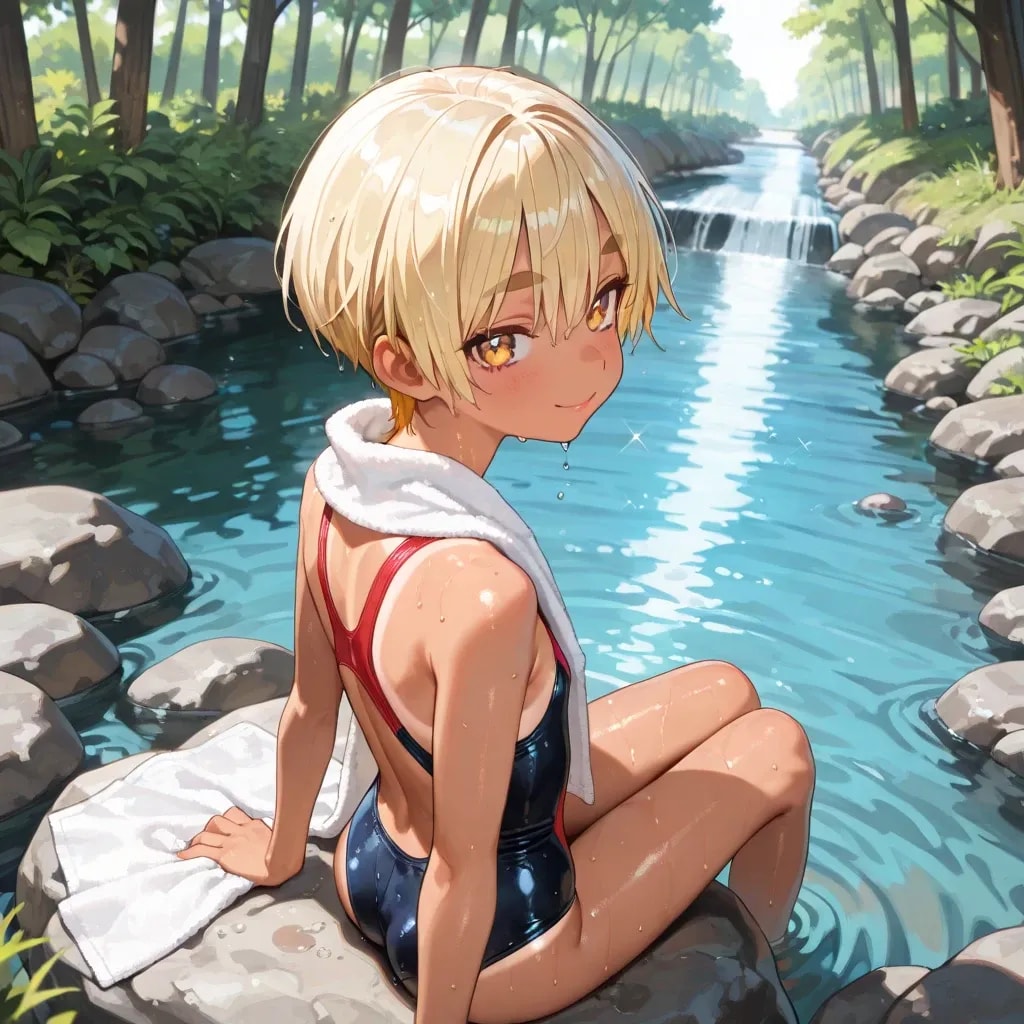 せせらぎと少女