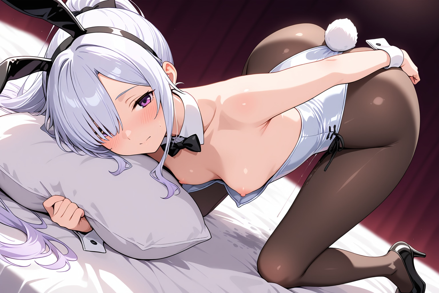 メカクレ薄紫髪ちゃん73『投稿企画：興奮してびしょ濡れ』