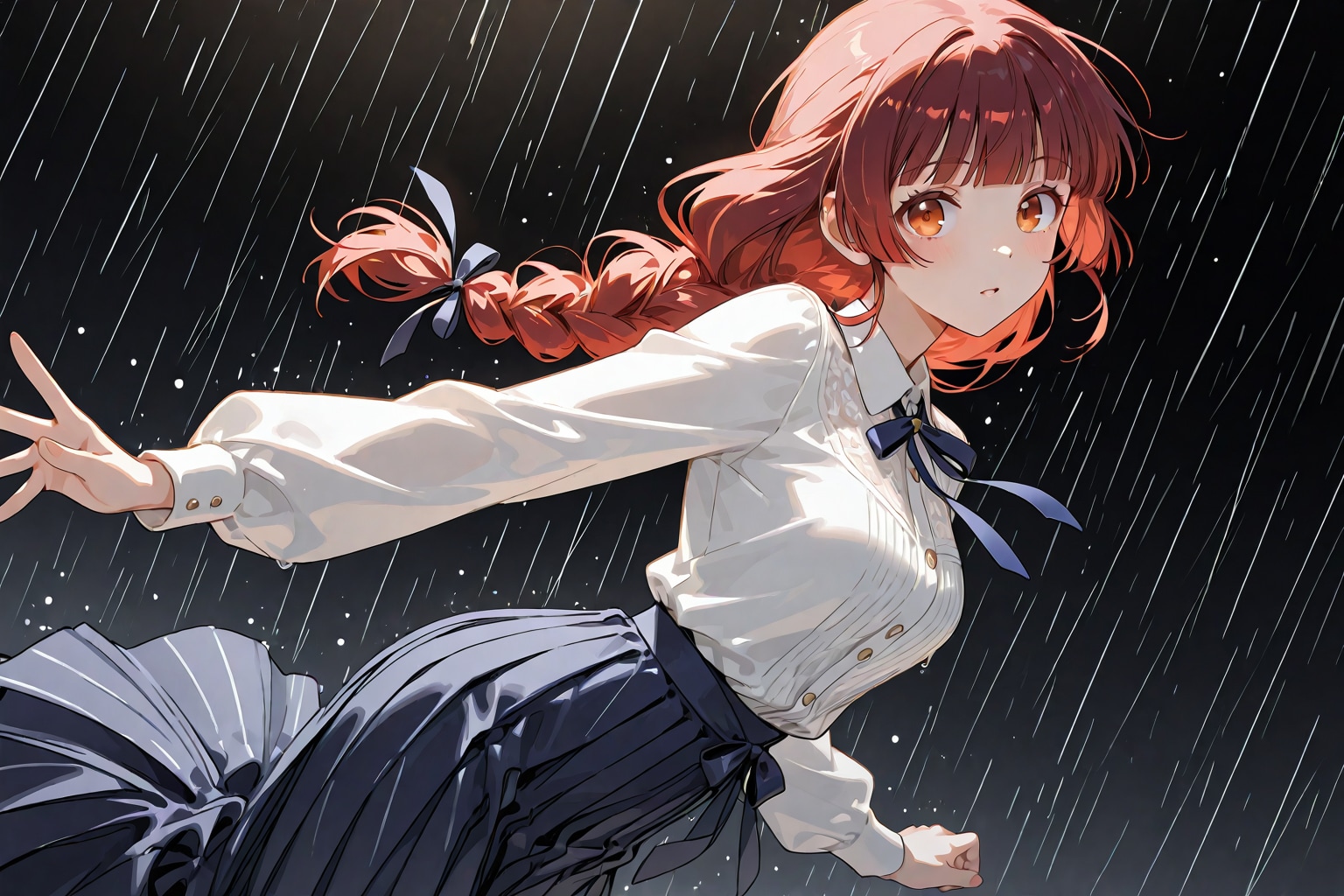 雨の中で舞う | の人気AIイラスト・グラビア