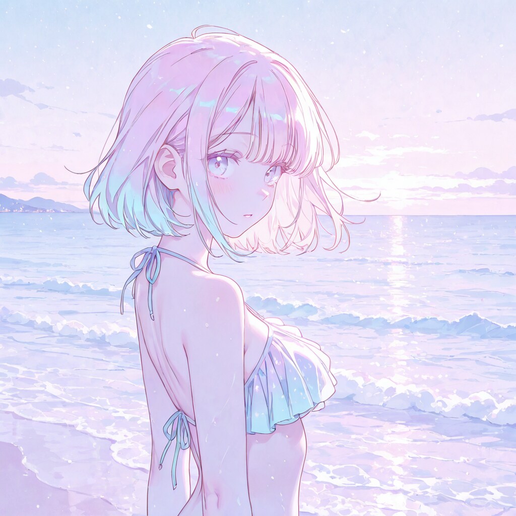 パステルカラーの海