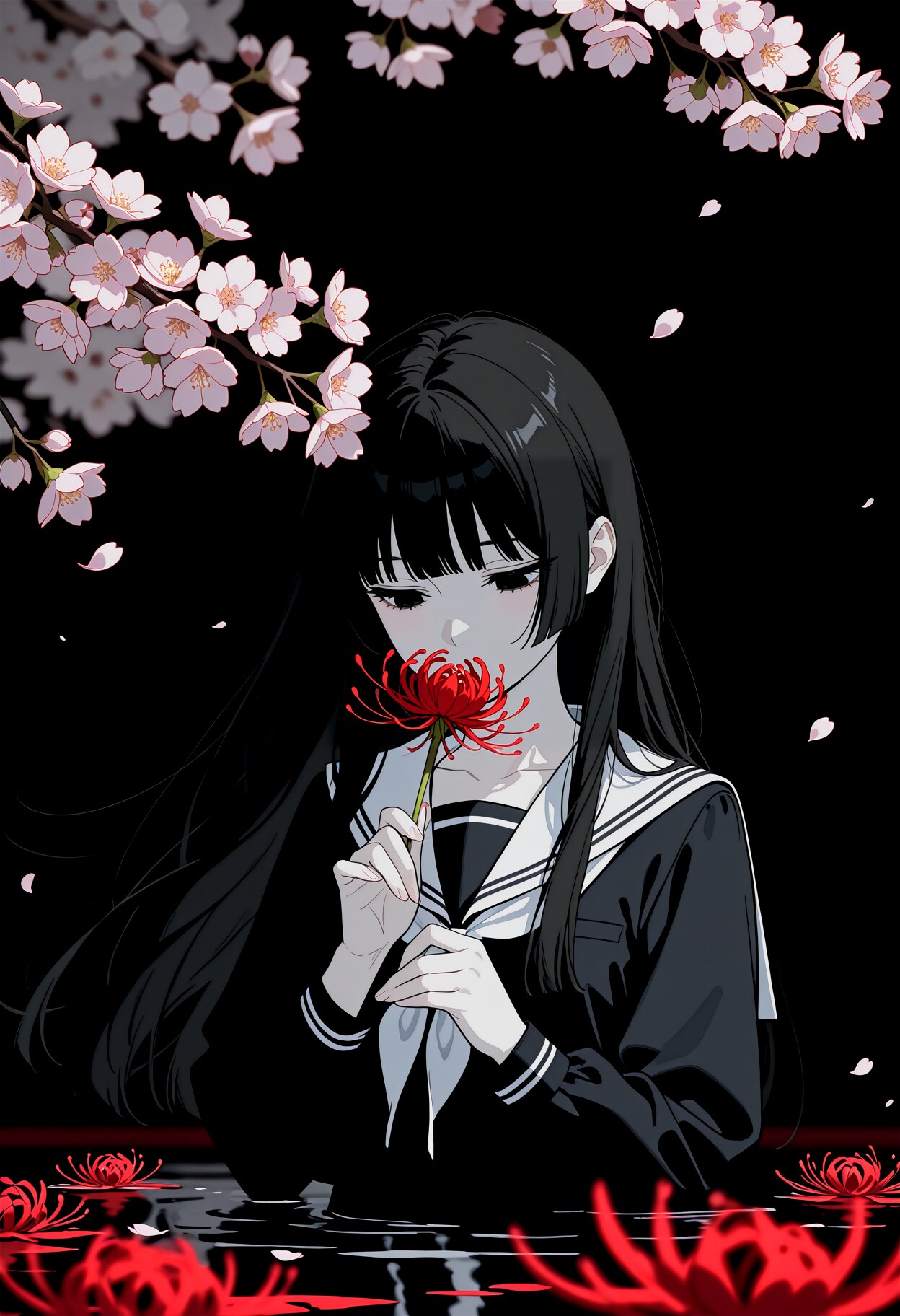 桜と学生服入れておけば後は好きにしていいんですよね