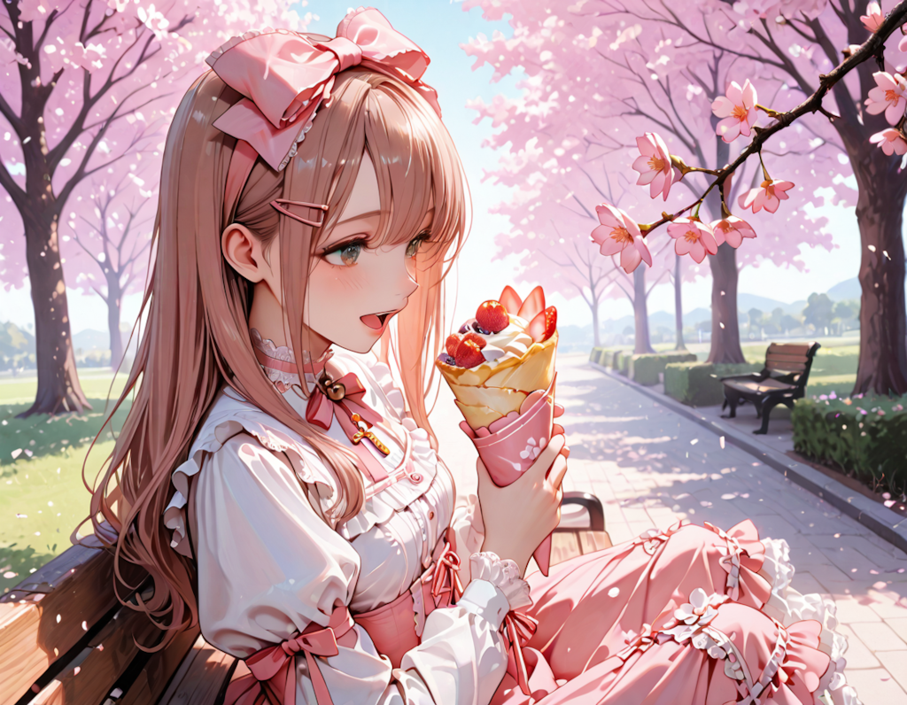 デートでクレープ