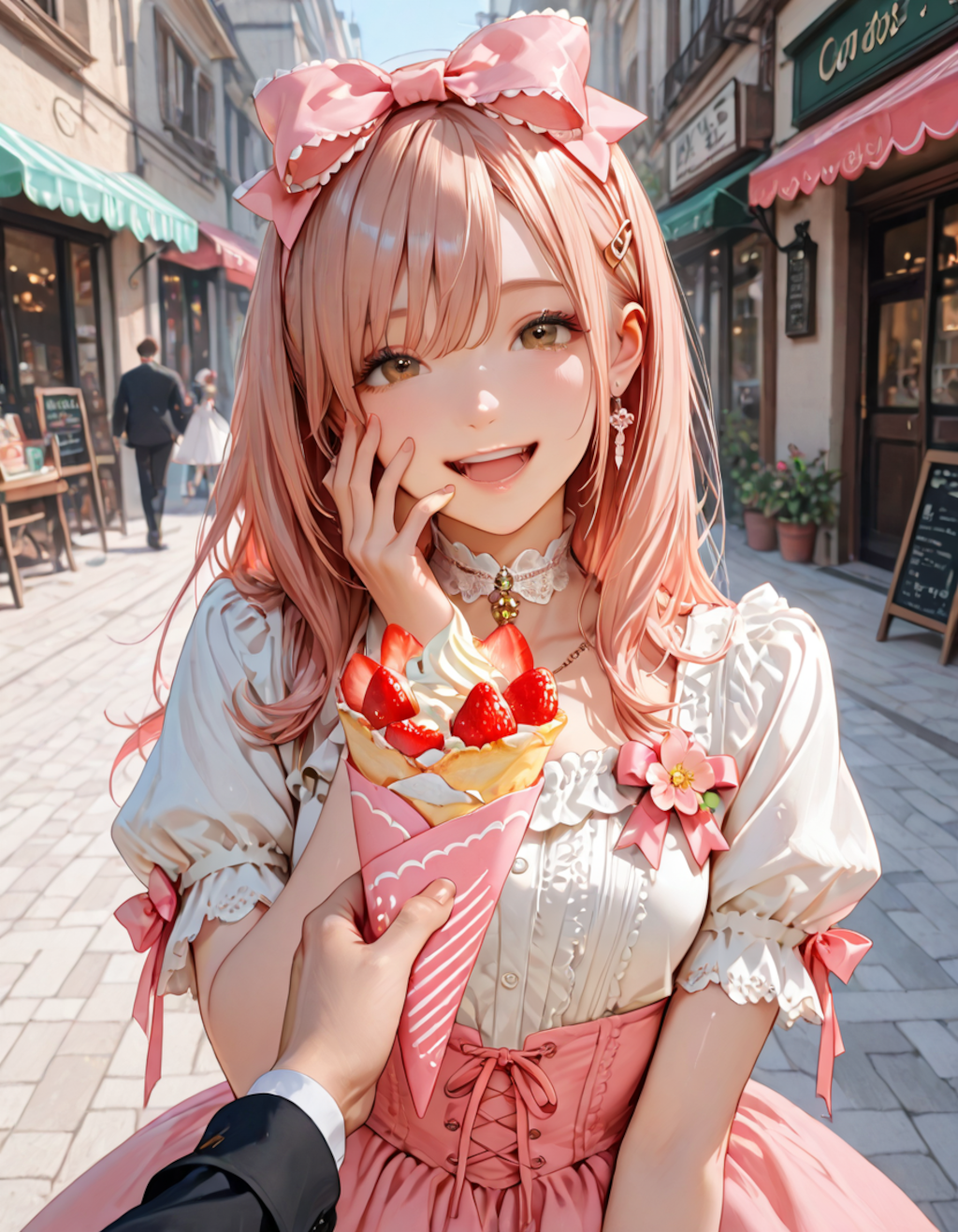 デートでクレープ