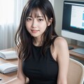 オフィスのドレス姿の女性 2枚目