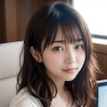 オフィスのドレス姿の女性 7枚目