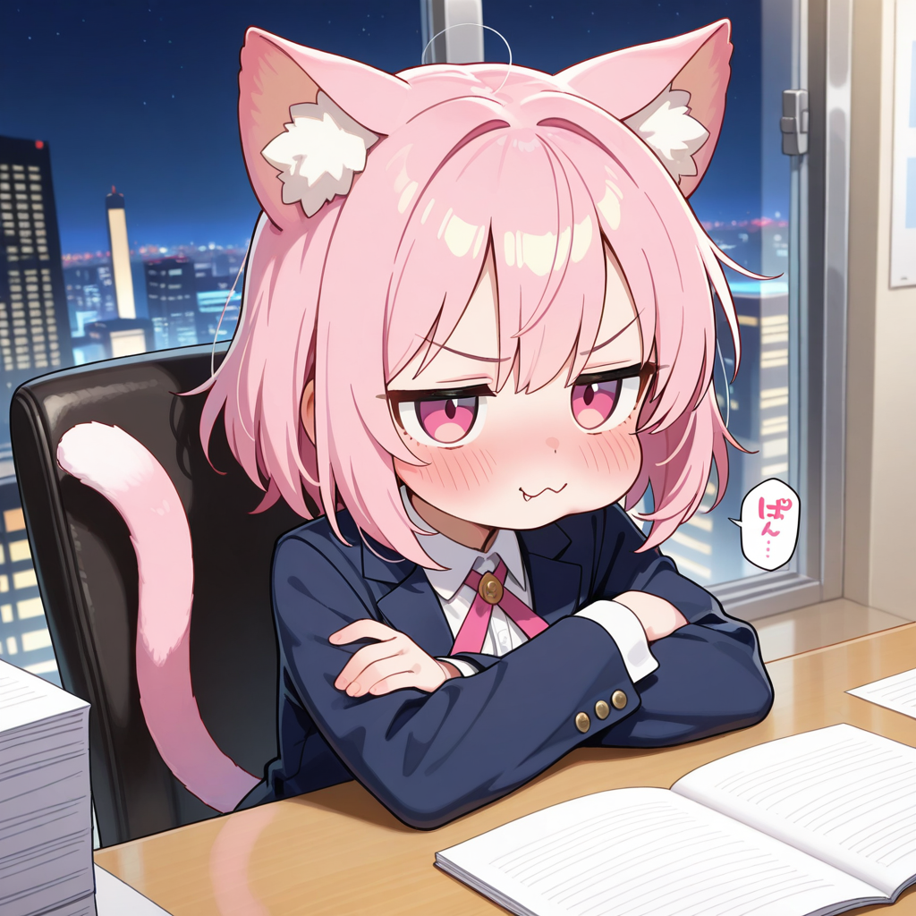 最近出番を減らされて仏頂面になるねこちゃん！！