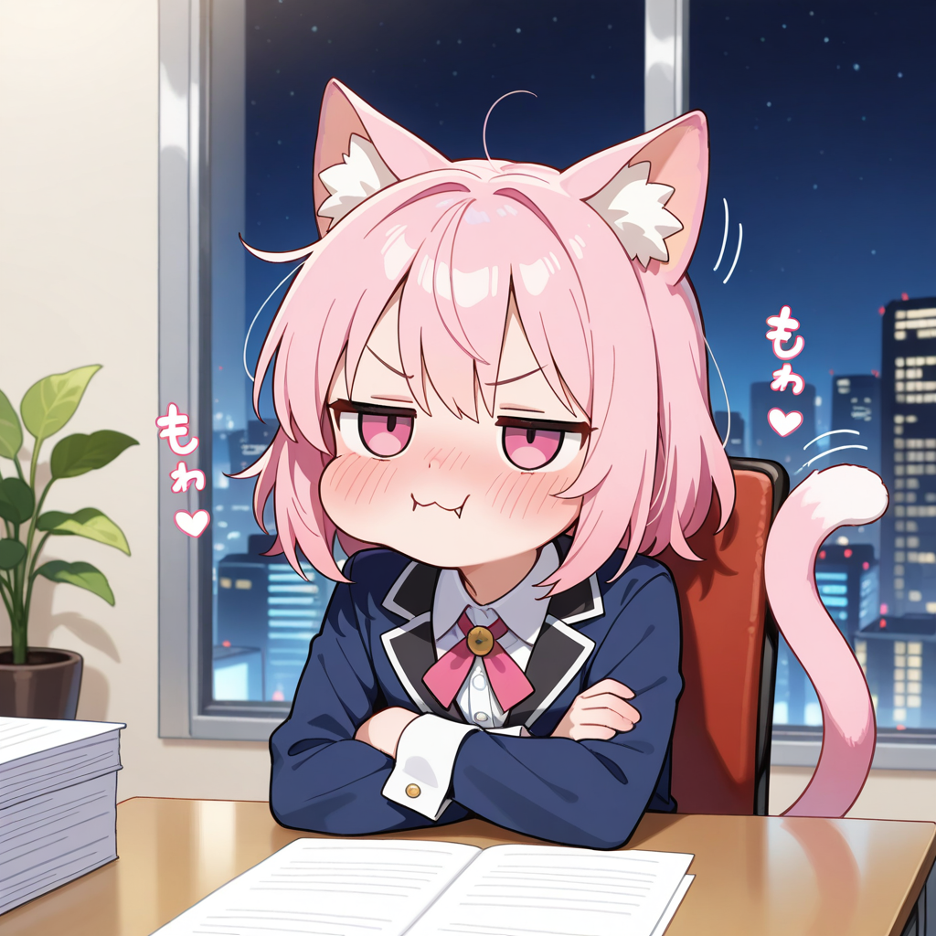 最近出番を減らされて仏頂面になるねこちゃん！！