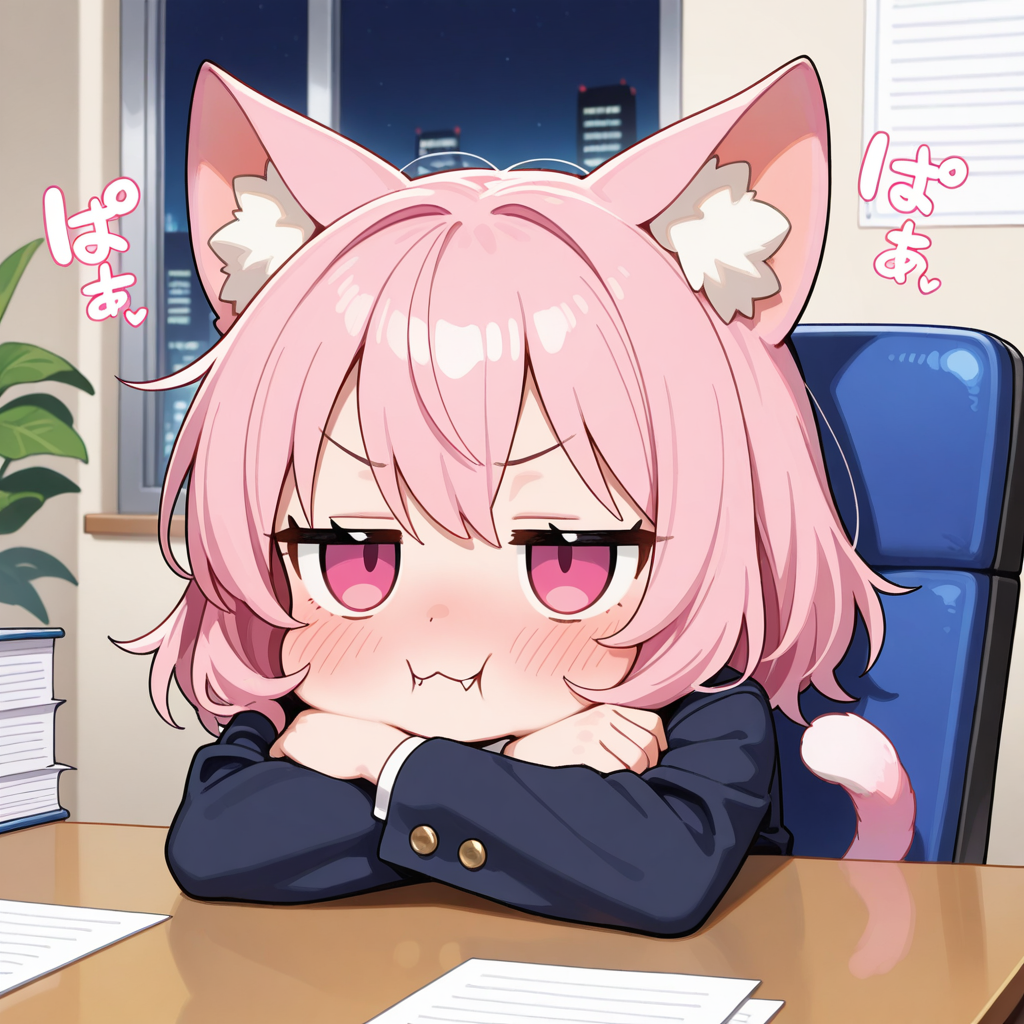 最近出番を減らされて仏頂面になるねこちゃん！！