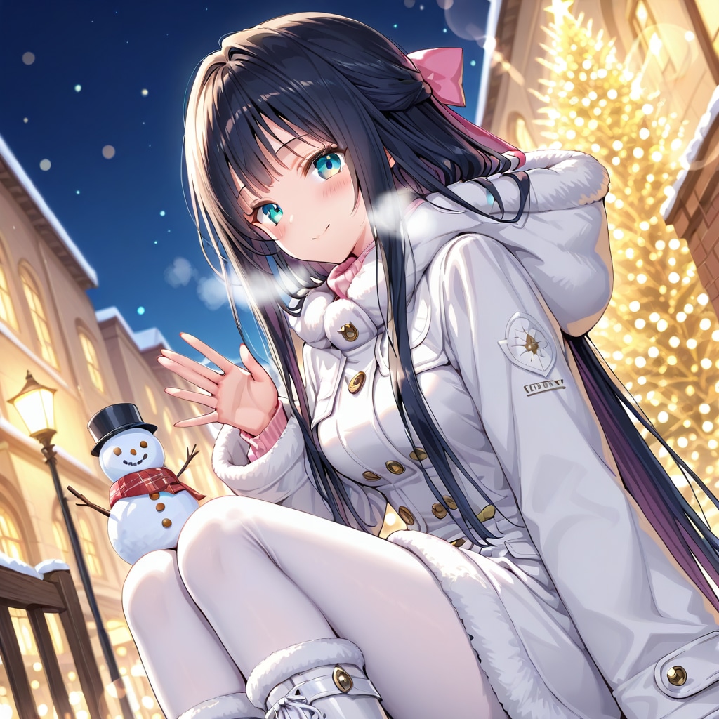白コートの少女