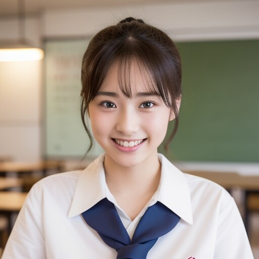 学生美女笑顔