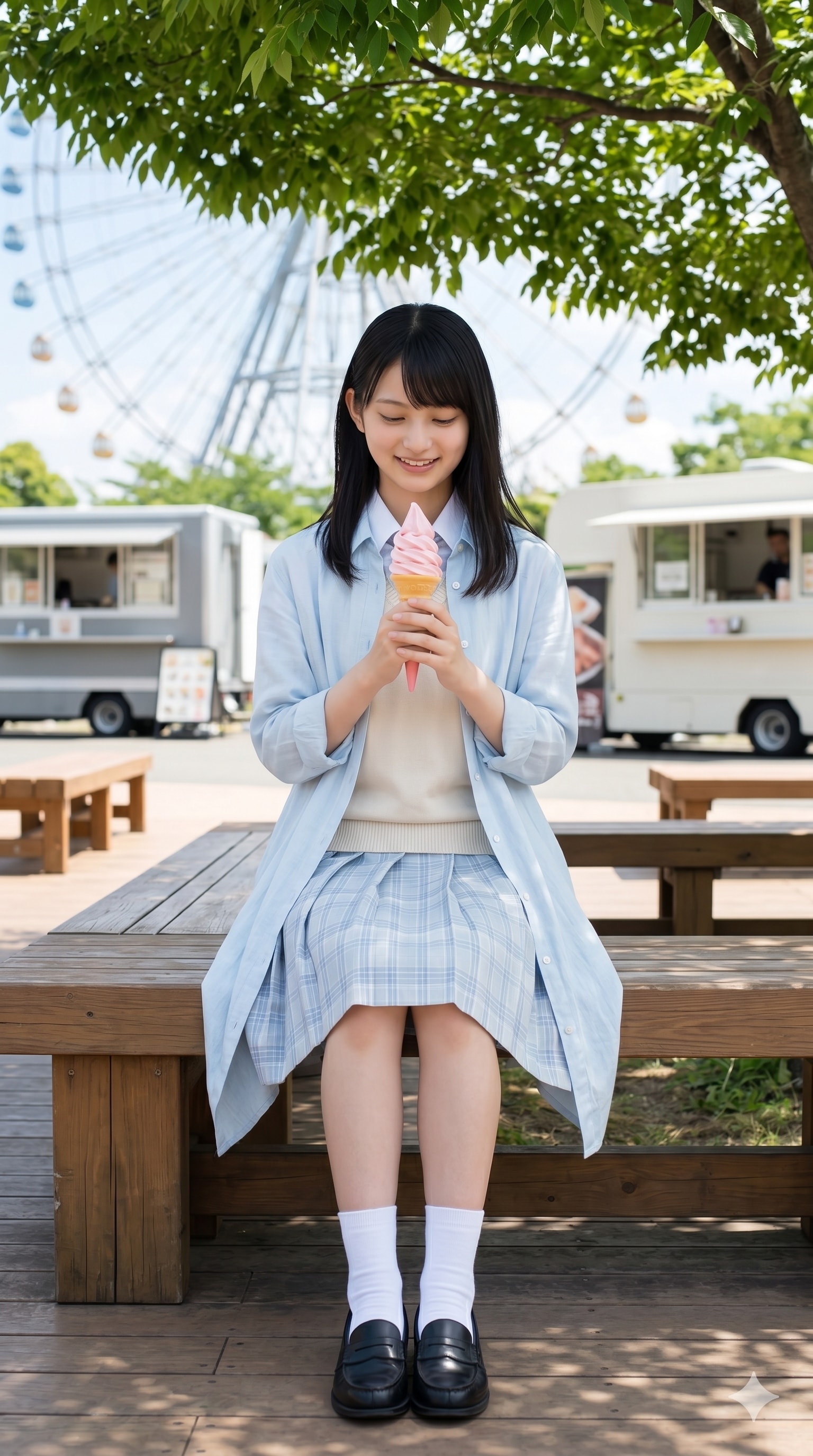 普通の美少女　ソフトクリーム