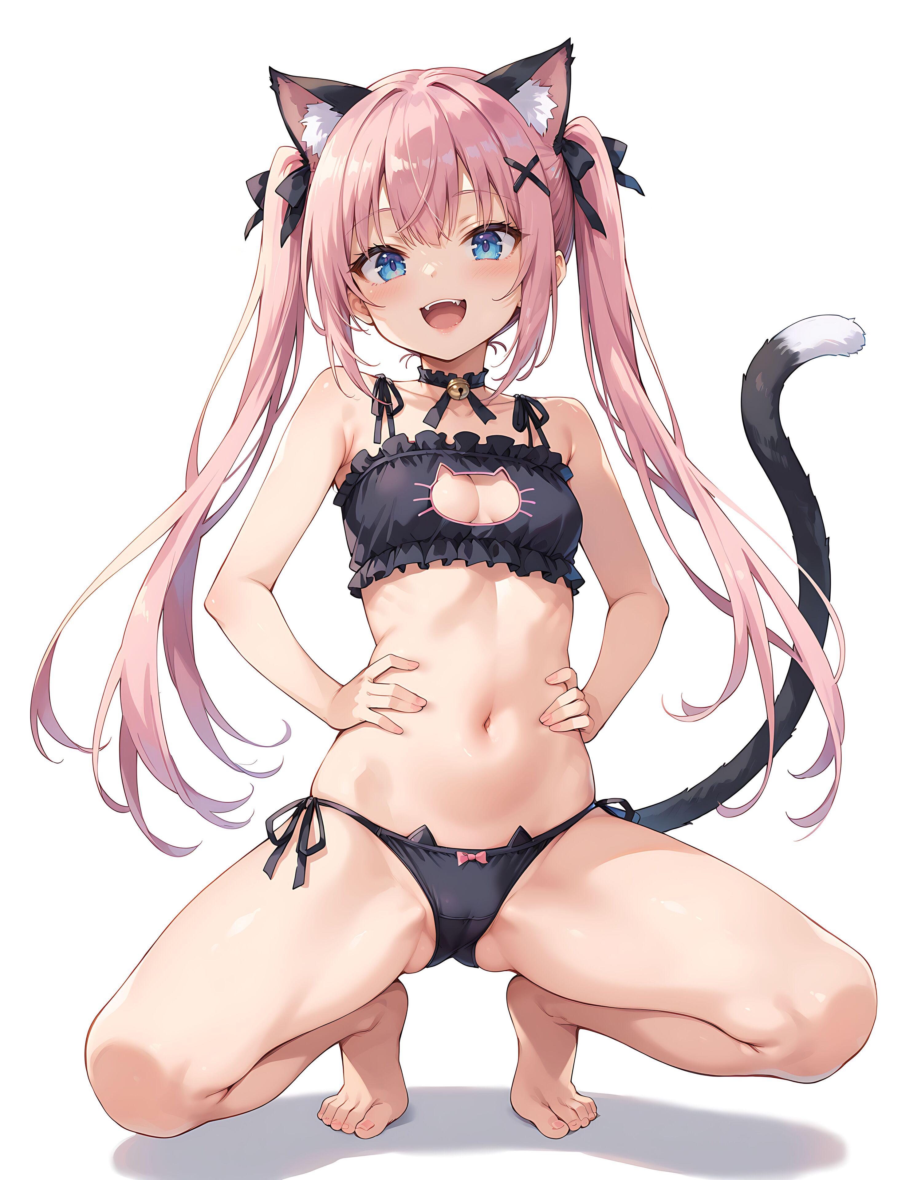 黒猫×美少女