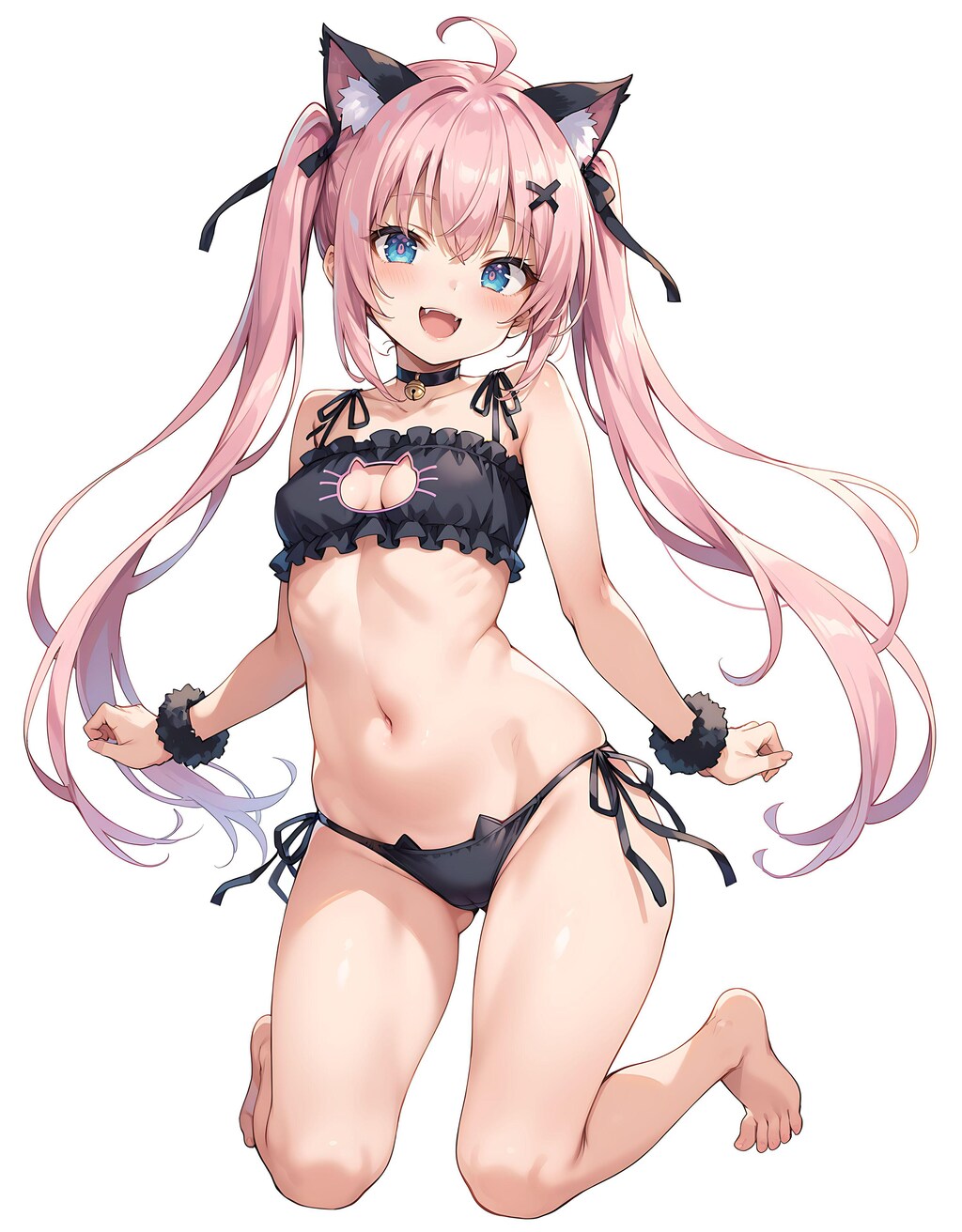 黒猫×美少女
