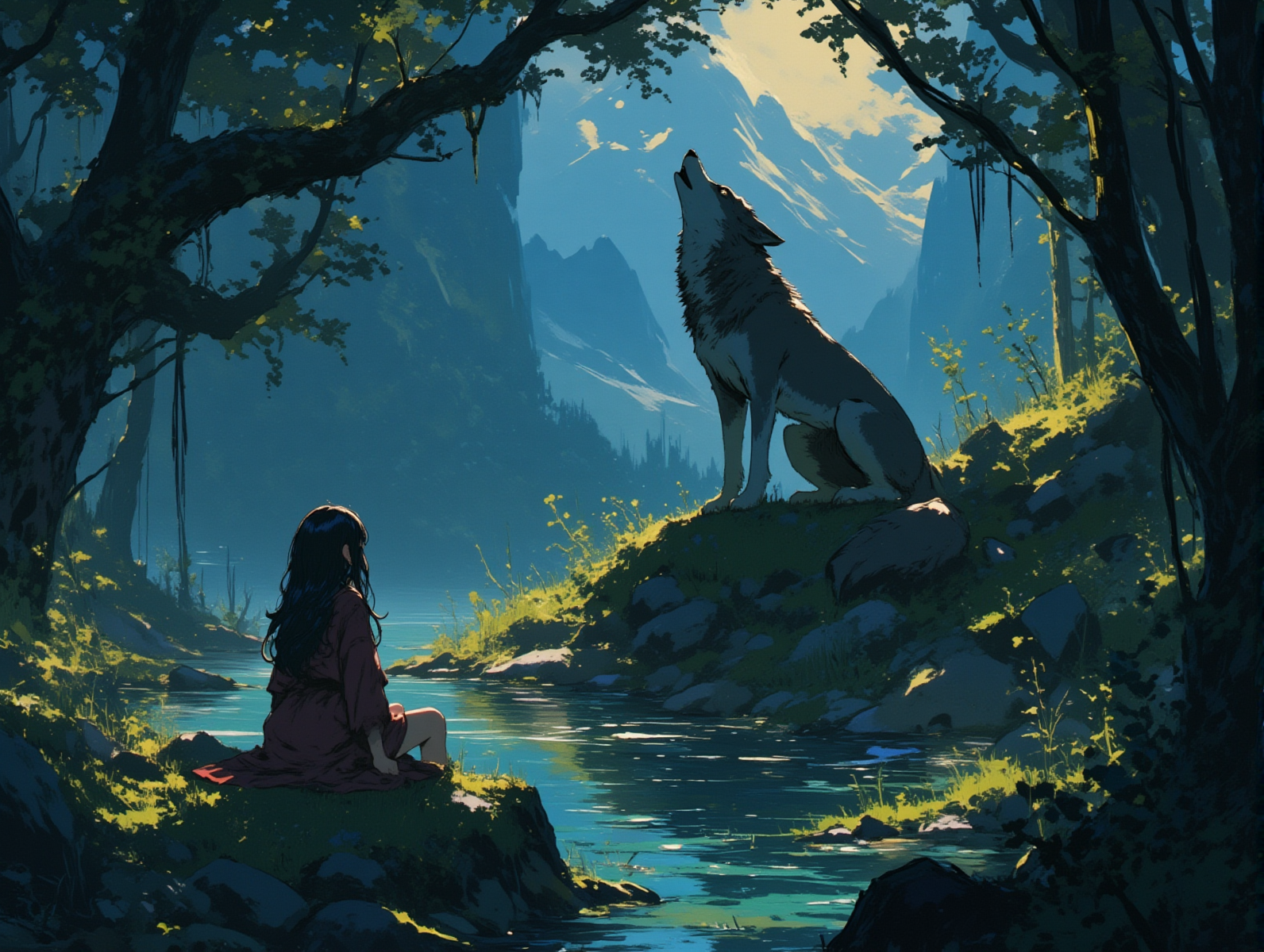 オオカミと娘_11 | の人気AIイラスト・グラビア