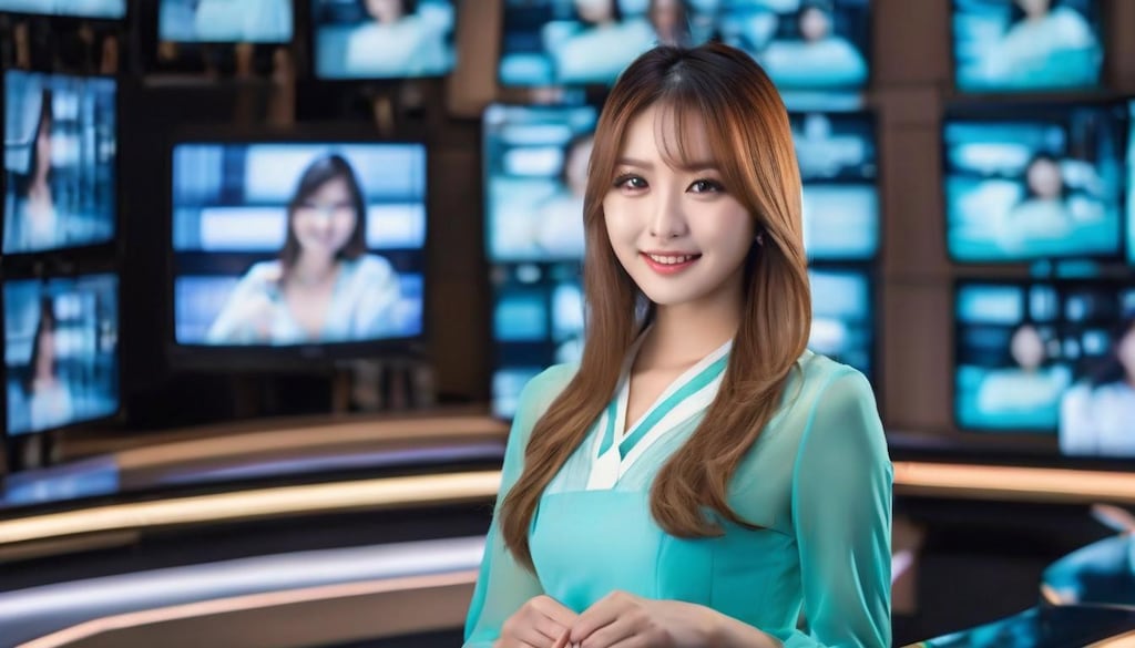 テレビ局にて