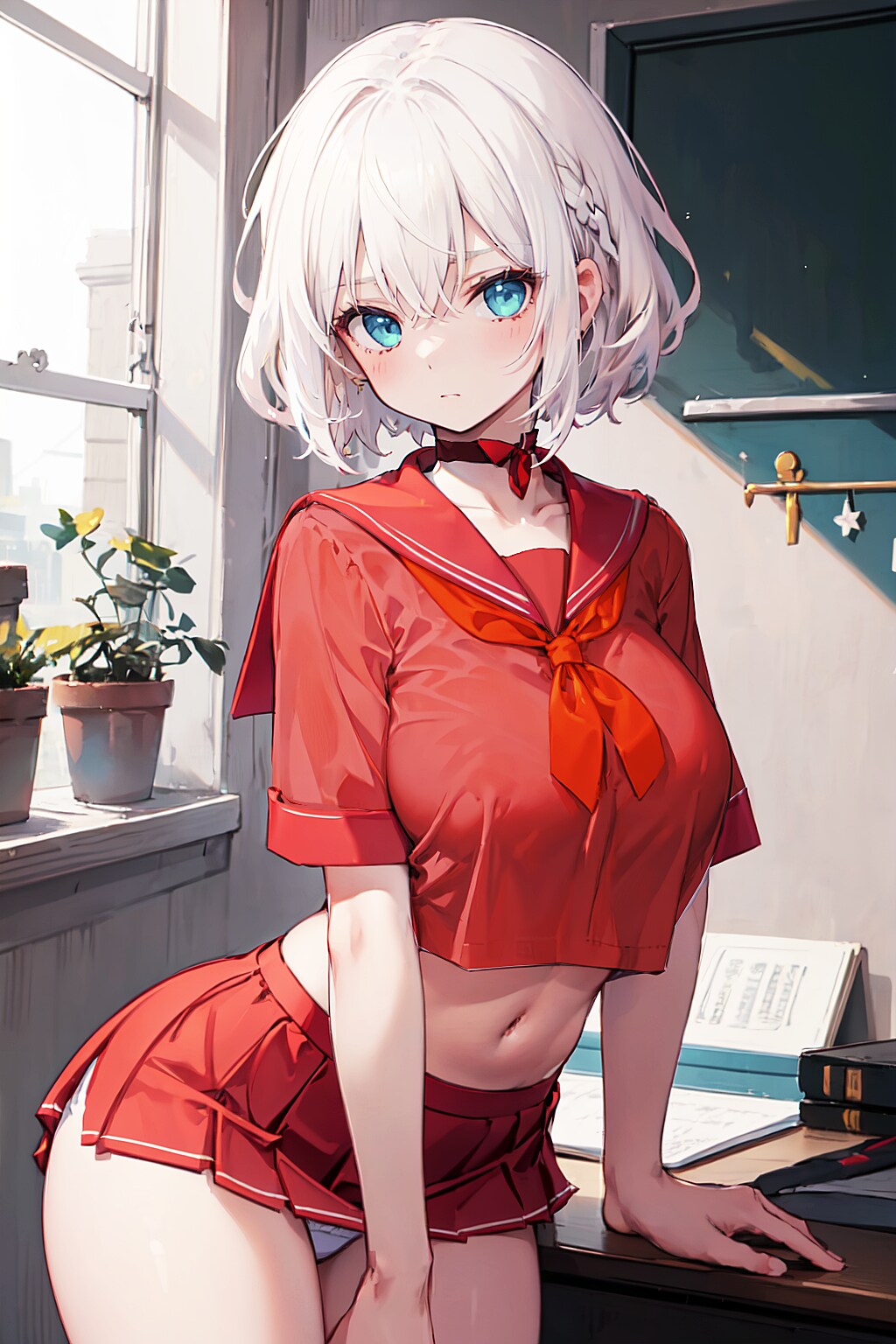 1222 赤いセーラー服