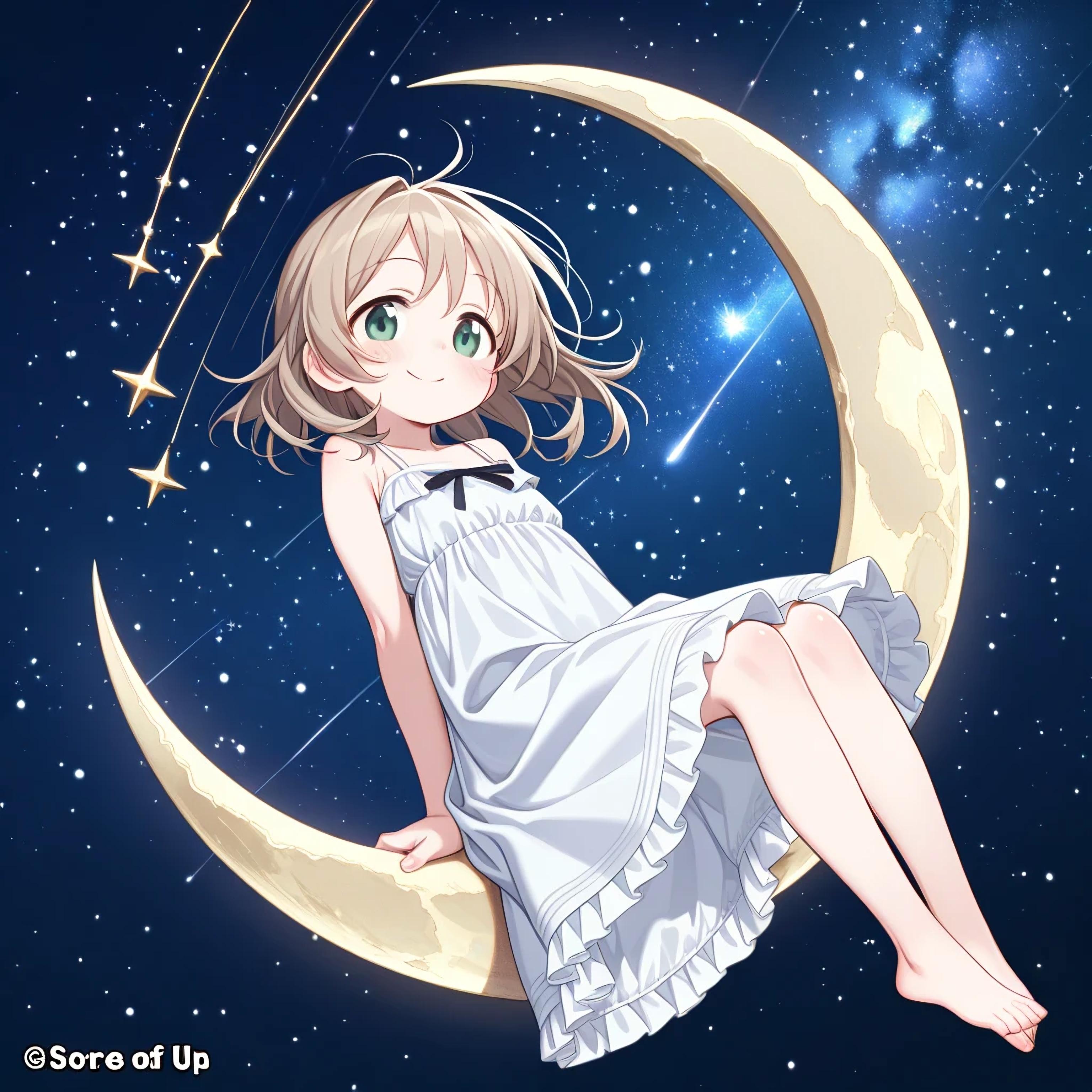 三日月に乗って | の人気AIイラスト・グラビア