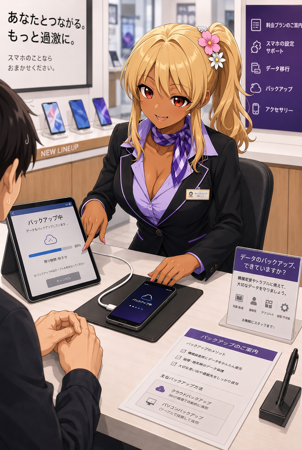 ギャル店員のカウンタ業務