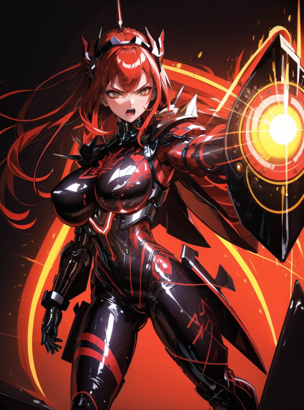 銃口を向けるサイボーグ