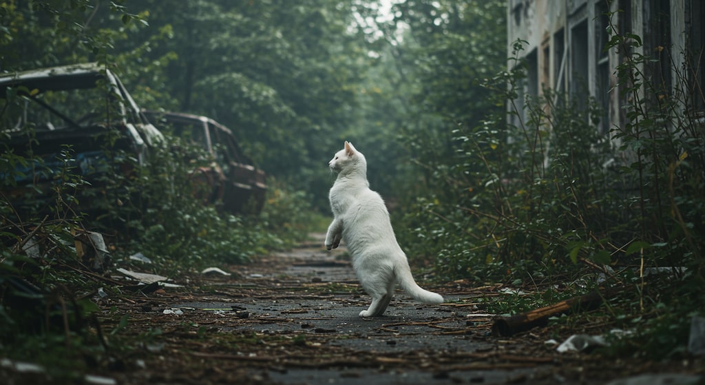 終末都市を行くただのねこ