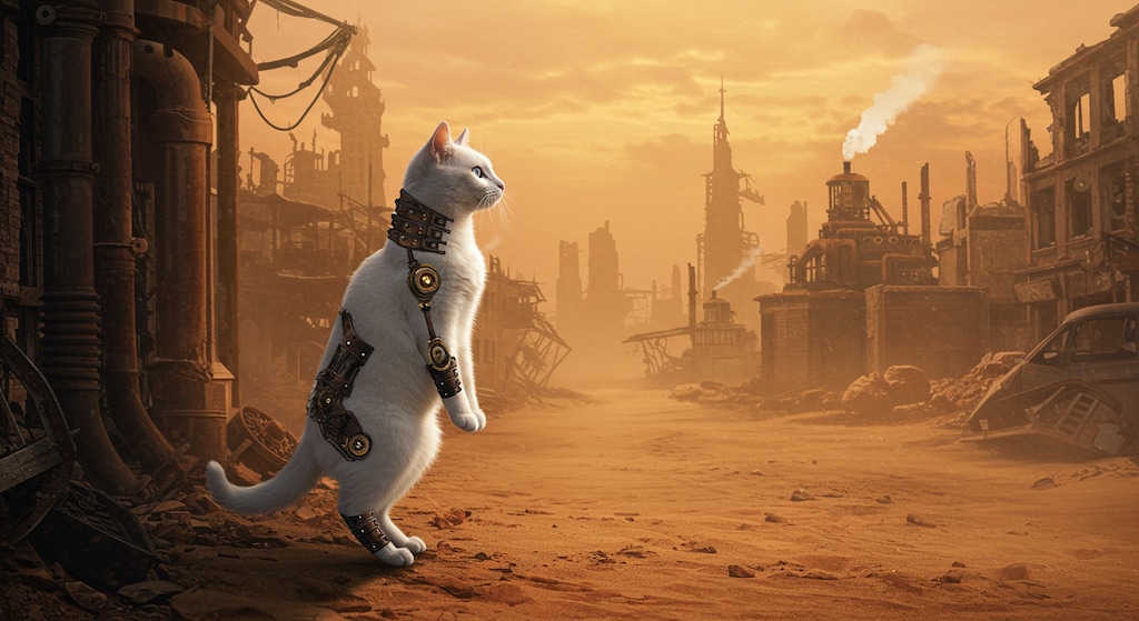 終末都市を行くただのねこ