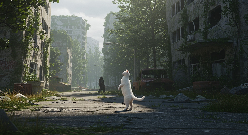 終末都市を行くただのねこ