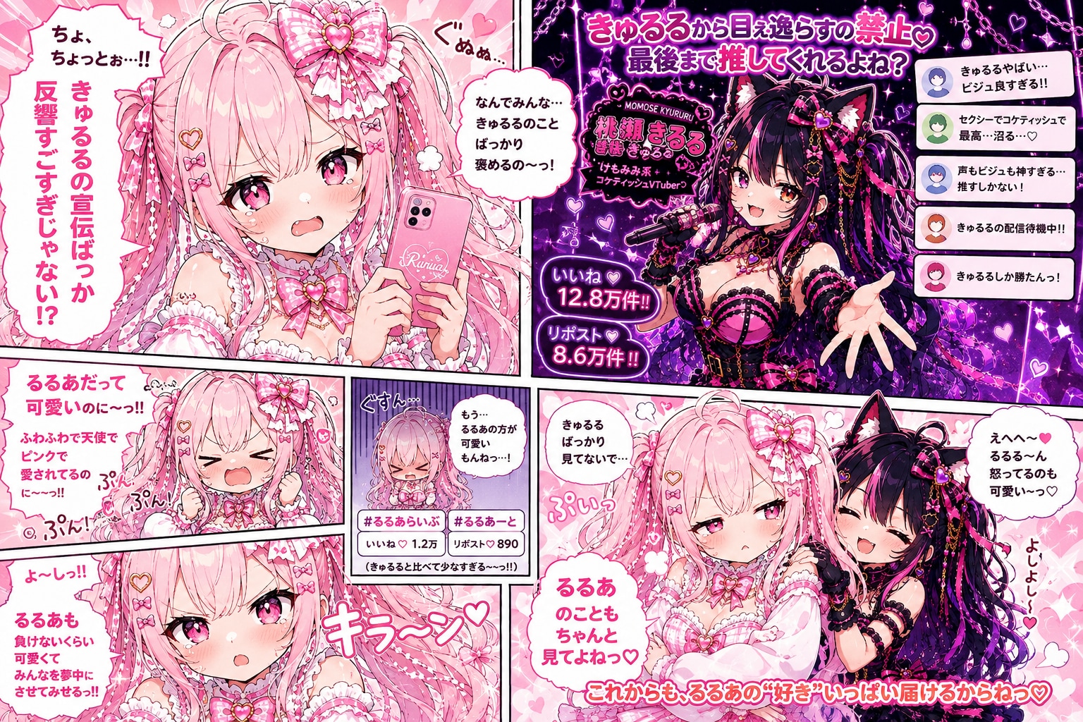 コミカライズ  オリジナル作品るるきゅる① (双子になりたかった私たちの非日常的な話～ふたなり～) (宣伝ビジュアルおまけ付き)