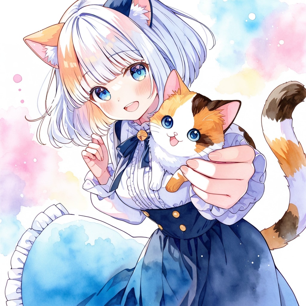 没作品博覧会「白髪光莉」ちゃん（１）LILAC | の人気AIイラスト・グラビア